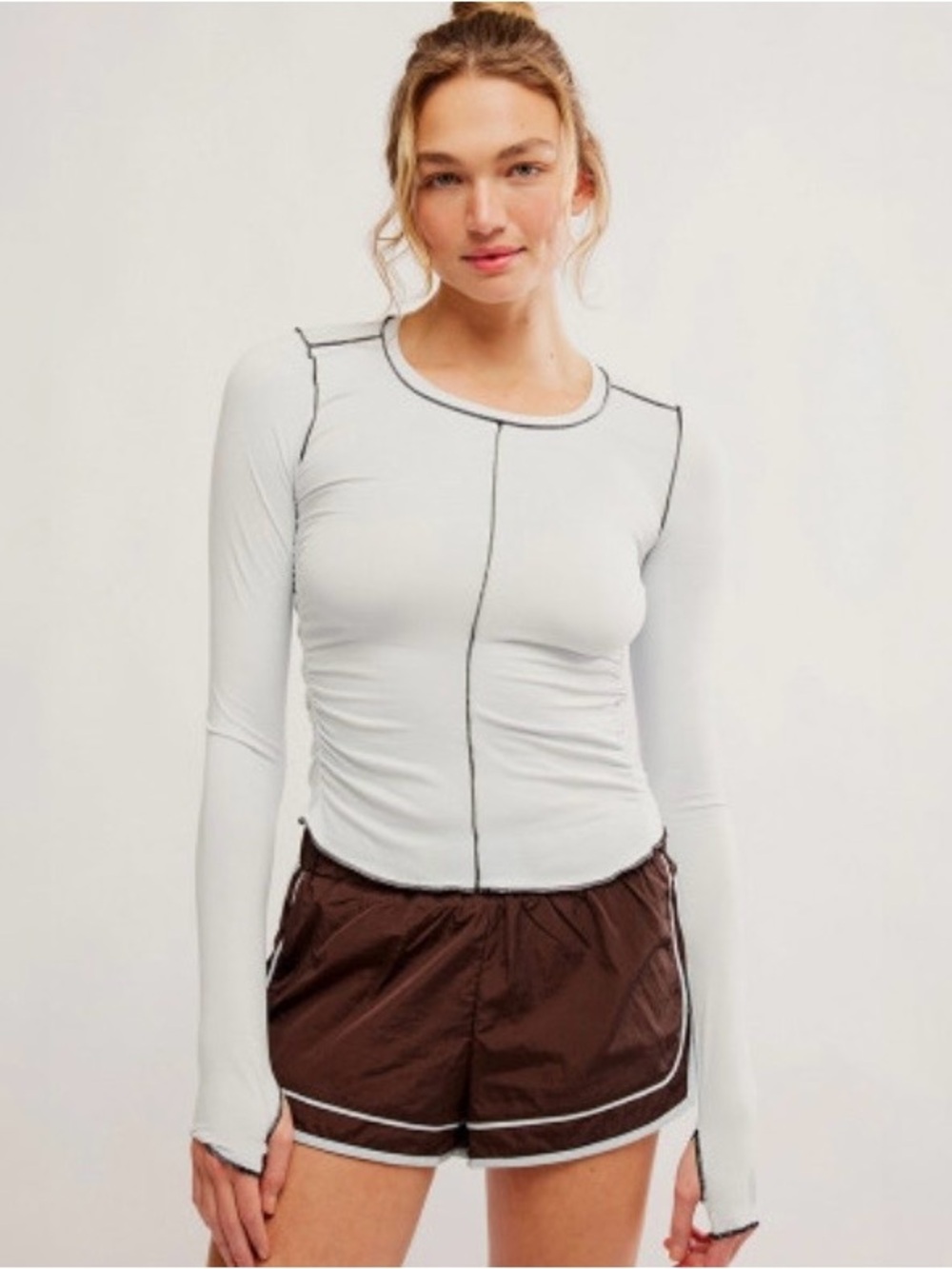 NWT FREE PEOPLE Movement Right On Run Long Sleeve Top SZ SM